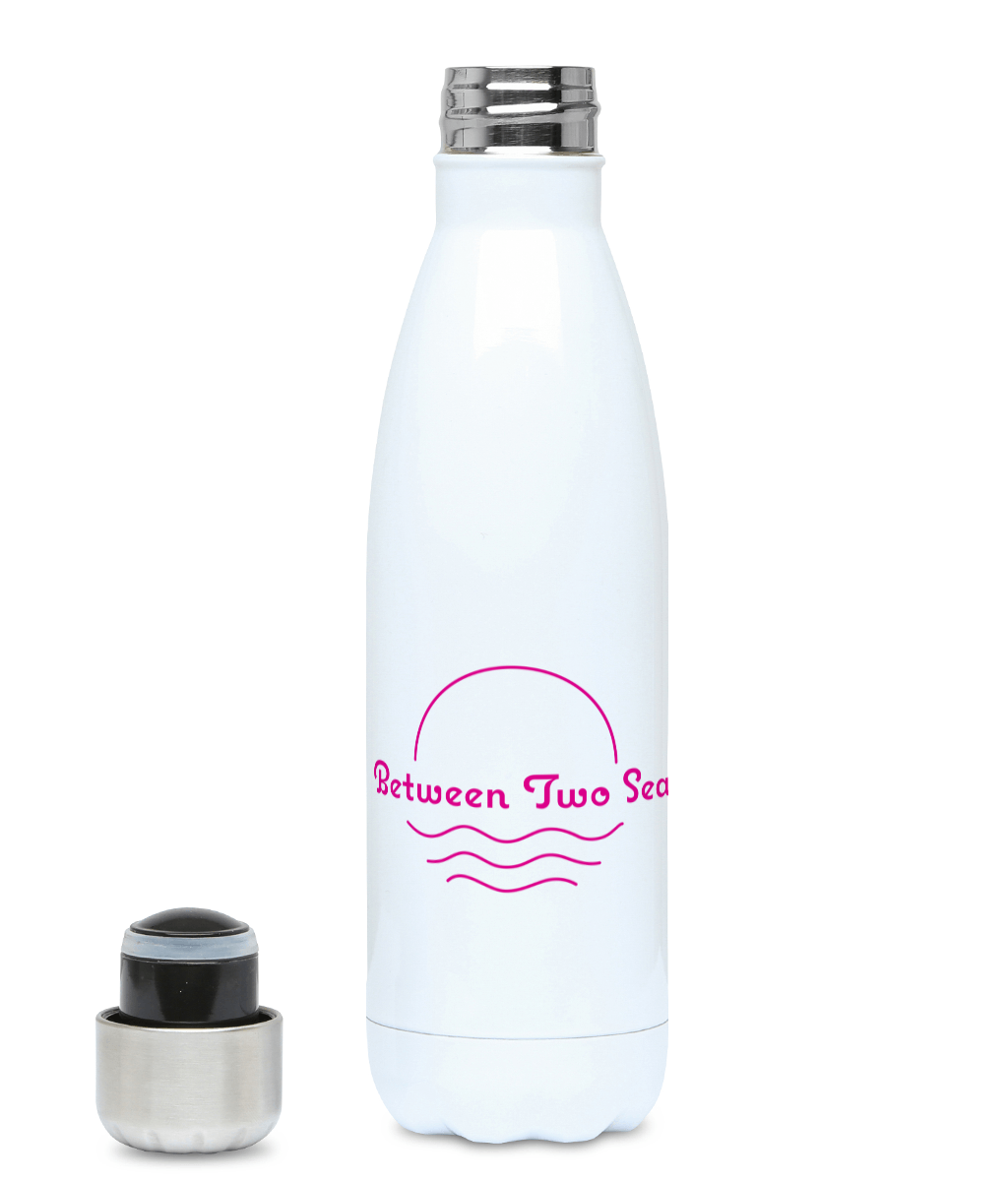 500ml Water Bottle Between Two Seas - Pink Logo