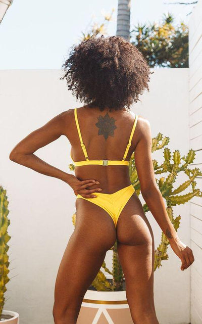 Lulu - Brazilian Bikini Bottoms in Yellow